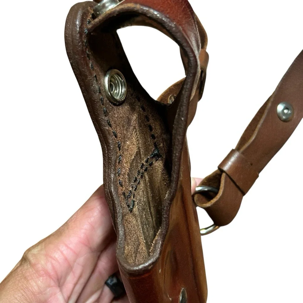 Don Hume Leather Holster Straps Belt‎ Holder Dbl Ammo Magazine Pouch